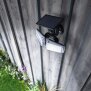 LED Strahler mit Solar Panel Außen mit Hochfrequenz Bewegungsmelder, Solar Panel Monokristallin, 2W