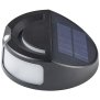 Northpoint Solar Sensorleuchte für Wand und Boden, modernes schwarzes Design, schöne 3000K Farbtemperatur, 120° Erfassungswinkel, 3-5m Reichweite, 3,7V 1500 mAh Li-Ion Akku