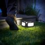 Solar LED Wandleuchte Sensorleuchte für außen - mit integriertem Solar-Panel Bewegungsmelder und