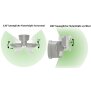 LED Strahler Batterie 2 Fluter-Köpfe Bewegungsmelder Schwenkbar 400 Lumen Grau