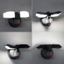 LED Strahler Batterie 2 Fluter-Köpfe Bewegungsmelder Schwenkbar 400 Lumen Grau