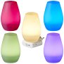 LED Steckdosen Nachtlicht Taschenlampe Weiß RGB Bunt Wandleuchte Bewegungsmelder Induktionsladung Notlicht Oval