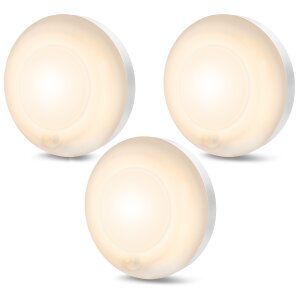 LED Spot Batterie Bewegungsmelder 3er-Set warmweiß...