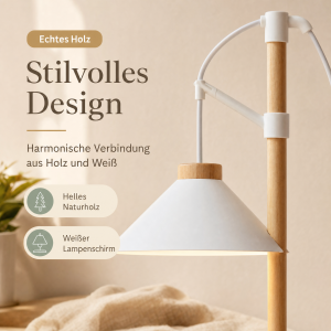 LED Pflanzenleuchte Kräutergarten aus Echtholz 9W 550 Lumen Höhenverstellbar Timer