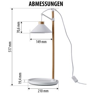 LED Pflanzenleuchte Kräutergarten aus Echtholz 9W 550 Lumen Höhenverstellbar Timer