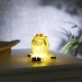LED Porzellanfiguren Origami Design Warmweißes Licht und Timer batteriebetrieben Löwe Farbig