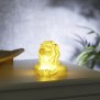 LED Porzellanfiguren Origami Design Warmweißes Licht und Timer batteriebetrieben Löwe Weiß