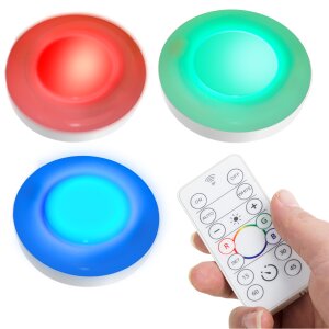 3er-Set LED Spot mit Fernbedienung batteriebetrieben,...