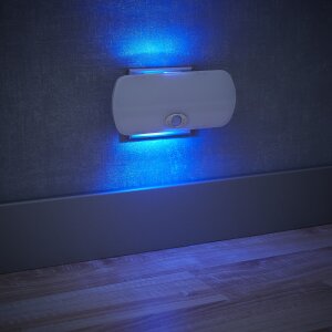 LED Steckdosen Nachtlicht Taschenlampe Weiß RGB Bunt Wandleuchte Bewegungsmelder Induktionsladung