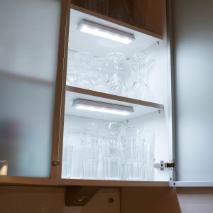 LED Batterie Beleuchtungsschiene mit Touch Knopf Warmweiß Kaltweiß Dimmbar - WW + KW