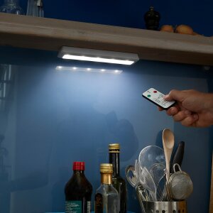 LED Batterie Beleuchtungsschiene mit Touch Knopf Warmweiß Kaltweiß Dimmbar - WW + KW + Fernbedienung