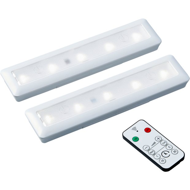 Northpoint LED Batterie Beleuchtungsschiene 2er-Set mit Touch Knopf Warmweiß Kaltweiß Dimmbar mit Fernbedienung