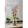 LED Pflanze Dekozweige braune Zweige mit Deko aus Holz Lichterzweige Dekoration 54cm hoch Timerfunktion inkl. Batterien 20 warmweiße LED
