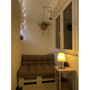 Aufladbare LED Tischlampe mit Flackereffekt 4400mAh Akku 30 Stunden Laufzeit Tischleuchte 30cm