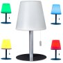 Aufladbare LED Tischlampe mit Flackereffekt 4400mAh Akku 30 Stunden Laufzeit Tischleuchte 30cm