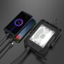 Solar Akku Outdoor Arbeitsleuchte Schwarz Campingleuchte mit Powerbank Funktion 10000mAh wasserfest
