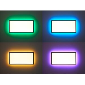 LED Panel 60W mit RGB Backlight Hintergrundbeleuchtung Warmweiß / Kaltweiß - Rechteckig 80x30 60W