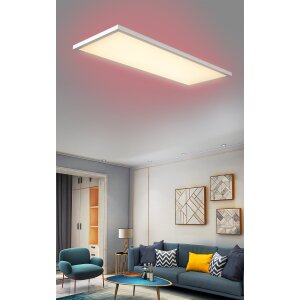 LED Panel 60W mit RGB Backlight Hintergrundbeleuchtung Warmweiß / Kaltweiß - Rechteckig 80x30 60W