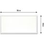 LED Panel 60W mit RGB Backlight Hintergrundbeleuchtung Warmweiß / Kaltweiß - Rechteckig 80x30 60W