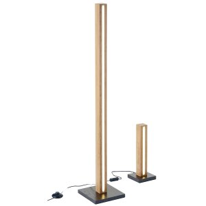 LED Holz Stehleuchte Stehlampe Lichtsäule in...