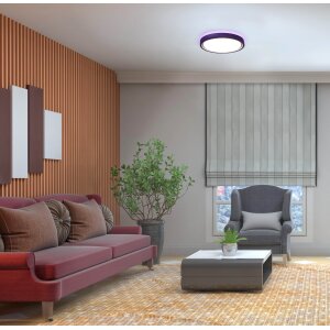 LED Deckenleuchte Deckenlampe 23W mit farbiger Hintergrundbeleuchtung und integriertem