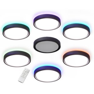 LED Deckenleuchte Deckenlampe 23W mit farbiger Hintergrundbeleuchtung und integriertem