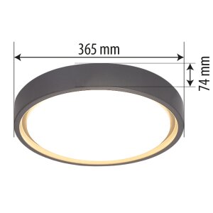 LED Deckenleuchte Deckenlampe 23W mit farbiger Hintergrundbeleuchtung und integriertem