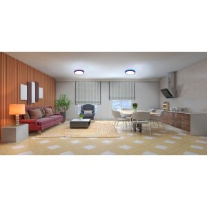 LED Deckenleuchte Deckenlampe 23W mit farbiger Hintergrundbeleuchtung und integriertem