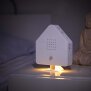 Naturgeräuschebox Vogel Gesang Vogelzwitscher Box Bewegungsmelder Vogelgeräusche Licht - Weiß / Haus