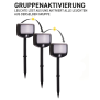 LED Batterie Strahler Fluter Sicherheitsleuchte 3er Set mit Funk-Aktivierung Bewegungsmelder