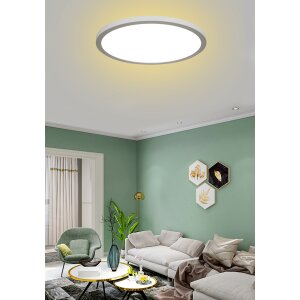 LED Panel Deckenleuchte rund 40cm Ø mit RGB Backlight Hintergrundbeleuchtung 24W - Rund 40cm 24W