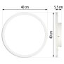 LED Panel Deckenleuchte rund 40cm Ø mit RGB Backlight Hintergrundbeleuchtung 24W - Rund 40cm 24W