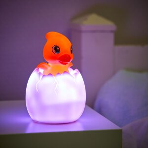 LED Akku Nachtlicht mit Schlummermelodien für Kinder mit Fernbedienung Kindernachtlicht - Küken