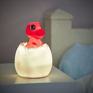 LED Akku Nachtlicht mit Schlummermelodien für Kinder mit Fernbedienung Kindernachtlicht - Dino