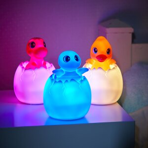 LED Akku Nachtlicht mit Schlummermelodien für Kinder mit Fernbedienung Kindernachtlicht - Dino