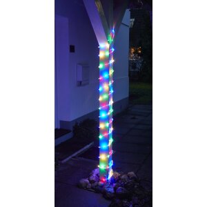 LED Lichterschlauch Solar LED-Kette mit Solar Panel100 LEDs Multicolor ca. 7,5 m lang