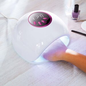 UV LED Nageltrockner Lampe für Nägel, echte 36W Leistung LCD Display Schellack Nagellack - Pink