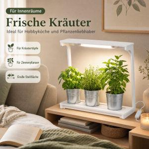 Northpoint LED Pflanzenleuchte 14W Vollspektrum 4000K mit 16h Timer - Stecksystem Wachstumsleuchte