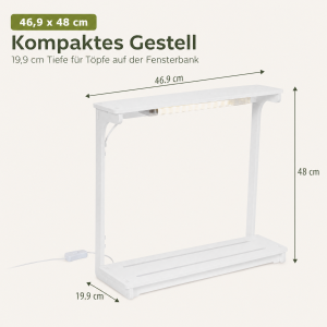 Northpoint LED Pflanzenleuchte 14W Vollspektrum 4000K mit 16h Timer - Stecksystem Wachstumsleuchte