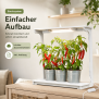 Northpoint LED Pflanzenleuchte 14W Vollspektrum 4000K mit 16h Timer - Stecksystem Wachstumsleuchte