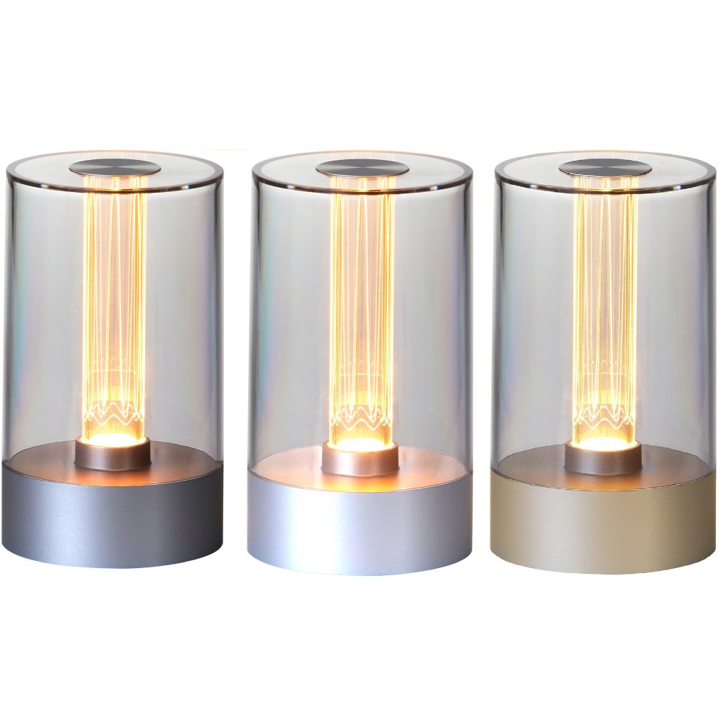 Northpoint LED Akku Design Tischlampe Tischleuchte mit Glühdraht 1800