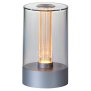 Northpoint LED Akku Design Tischlampe Tischleuchte mit Glühdraht 1800mAh Ambientelicht 20lm Silber