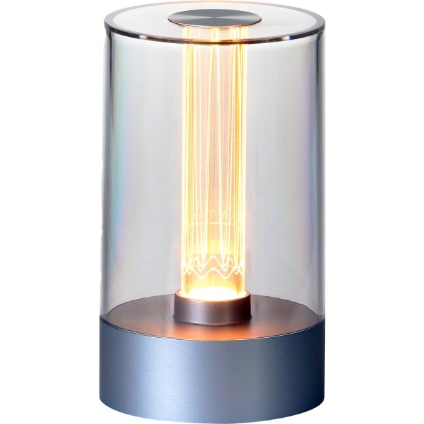 Northpoint LED Akku Design Tischlampe Tischleuchte mit Glühdraht 1800mAh Anthrazit