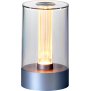 Northpoint LED Akku Design Tischlampe Tischleuchte mit Glühdraht 1800mAh Ambientelicht 20lm Grau