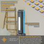 Northpoint klappbare LED Akku Arbeitsleuchte für Innen und Außen 500lm 2200mAh Akku mit UV-Licht
