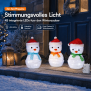 LED Pinguin Weihnachtsfiguren Figuren Set 45 LEDs Timer Batteriebetrieben Winter - 3er Set Pinguin