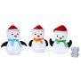 Northpoint LED Weihnachtsfiguren mit integriertem Timer 3er Set Pinguin