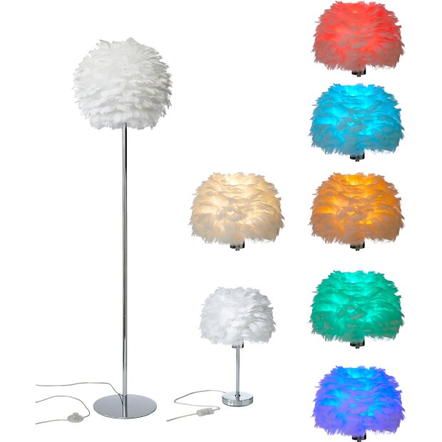 LED Tischlampe Stehlampe Feder Lampe mit E27 Fassung