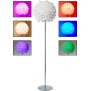 Northpoint LED Feder Stehleuchte Stehlampe Chrome Finish Metall Standfuß 150cm  hoch ohne Leuchtmittel E27 Fassung