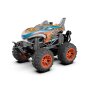 Ferngesteuerte Autos Monstertruck Hai Orange Spielzeug LED Licht echter Rauch Fernbedienung